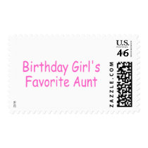 Birthday Girl's Favorite Aunt postage by CelebrationZazzle Birthday Girl's Favorite Aunt postage