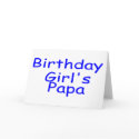 Birthday Girl's Papa cards
