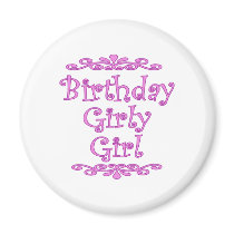 Birthday Girly Girl magnets