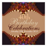 Birthday Golden Earth Celebrations Invitations