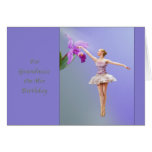 Birthday, Grandniece, Ballerina with Orchid Card