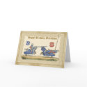 Birthday Grandson, knights Jousting, Horses full B cards