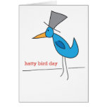Birthday Greeting Card - Hatty Bird Day! cards