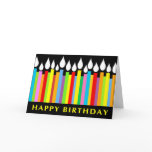 birthday, greeting, card, happy birthday, candles,