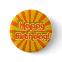 Birthday Greeting Retro style buttons