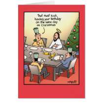 Birthday Greeting Suck Humor Christmas Card at Zazzle