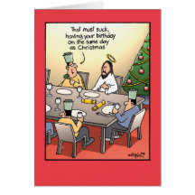 Birthday Greeting Suck Humor Christmas Card