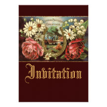 Birthday Greeting With Roses Personalized Announcements