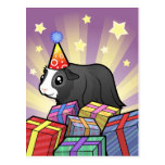 Birthday Guinea Pig (long hair) Postcard