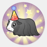 Birthday Guinea Pig (long hair) Stickers