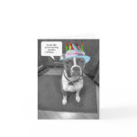 Birthday Hat Brindle Boxer cards