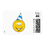 Birthday Hat Smiley Face Postage Stamps