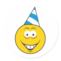 Birthday Hat Smiley Face stickers