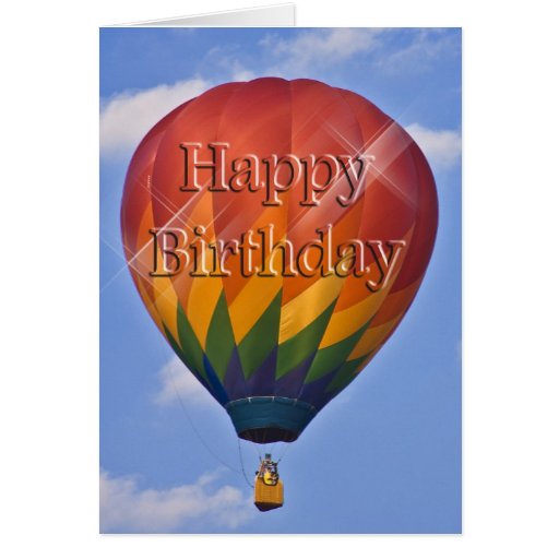 Birthday Hot Air Balloon Greeting Cards Zazzle