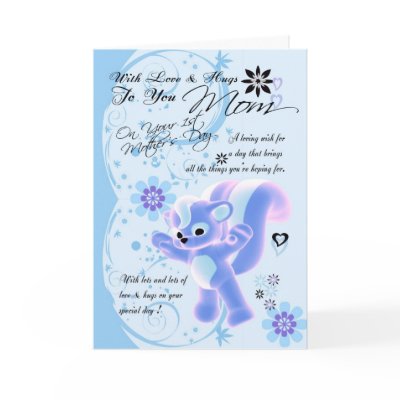 Birthday Hugs for Mom, Mom Birthday Card cute by moonlake