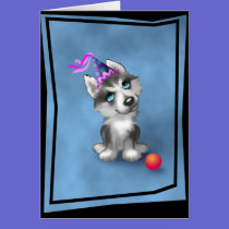 Birthday HuskyA cards