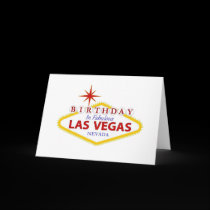 BIRTHDAY IN FABULOUS LAS VEGAS Card cards