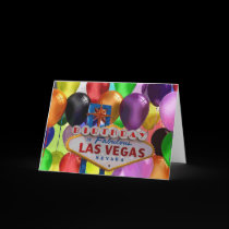 Birthday In Fabulous Las Vegas Card cards