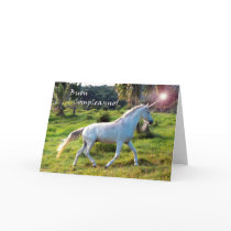 Birthday in Italian, Magical Unicorn Greeting Cards