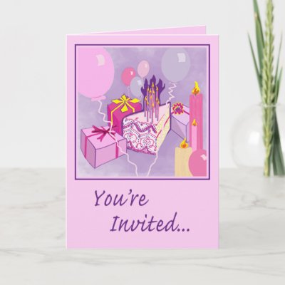  Online Birthday Cards on Birthday In Pink Invitation Cards From Zazzle    Free Online Birthday