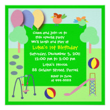 Birthday Invitation: 006 Playground