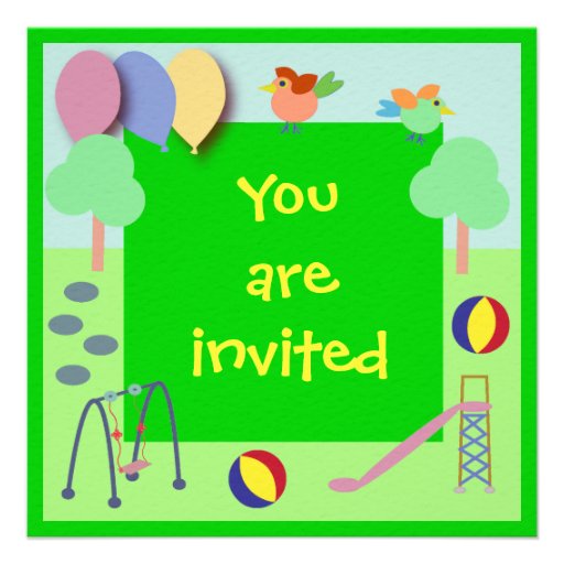Birthday Invitation: 006 Playground