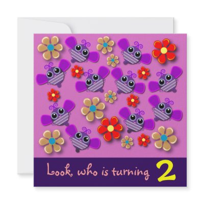 Birthday invitation: Bees & Flowers B by adellaandmella