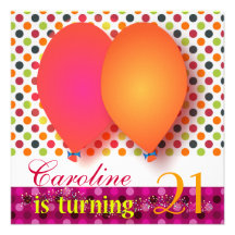 Birthday Invitation: Caroline is turning 21
