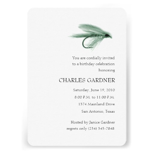 Birthday Invitation Fly Fishing