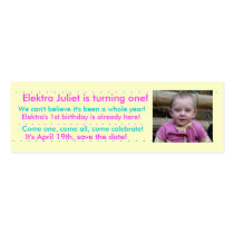 Birthday Invitation - Girl business cards by JessicaInSeattle Birthday Invitation - Girl business cards