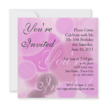 Birthday Invitation in Pink