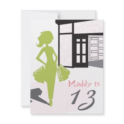 Birthday Invitation - Party at the Mall by OrangeOstrichDesigns