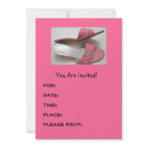 Birthday Invitations, Pink Heels