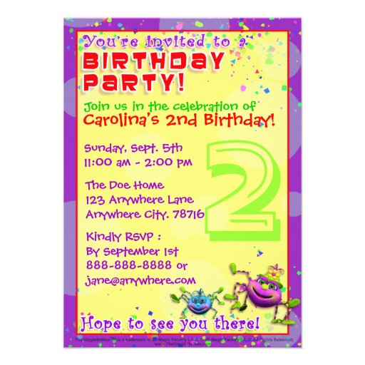 Birthday Invite-Itsy Bitsy Spiders (GiggleBellies)