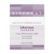 BIRTHDAY INVITE :: modern rectangular panel 4 postcards by edgeplus BIRTHDAY INVITE :: modern rectangular panel 4 postcards