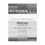 BIRTHDAY INVITE :: modern rectangular panel 7 Post Card