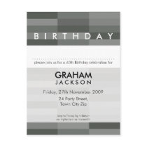 BIRTHDAY INVITE :: modern rectangular panel 7 postcards by edgeplus BIRTHDAY INVITE :: modern rectangular panel 7 postcards