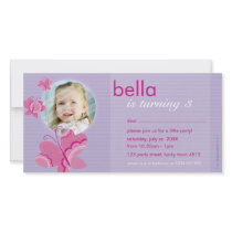 BIRTHDAY INVITE PHOTOCARD :: flutterbybutterfly 3 Photo Greeting Card