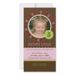 BIRTHDAY INVITE PHOTOCARD :: ladybird circle 2P Photo Cards