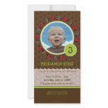 BIRTHDAY INVITE PHOTOCARD :: ladybird circle 3P Picture Card