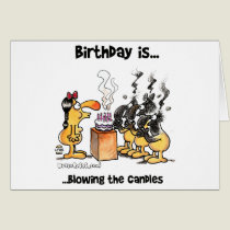 Birthday is.. Blowing The Candles cards