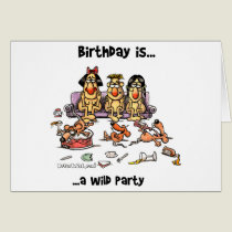 Birthday is... Wild Party cards