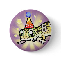 Birthday Leopard Gecko Pinback Buttons