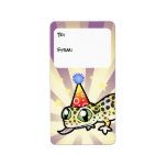Birthday Leopard Gecko Gift Tags Personalized Address Labels