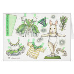 Birthday Lily of the Valley Paper Doll Card