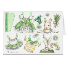 Birthday Lily of the Valley Paper Doll Card