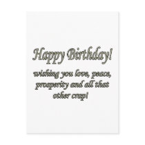 Birthday Love & Peace Postcard