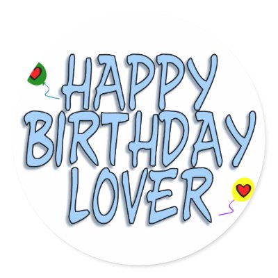 Birthday Lover Round Stickers by goldnsun