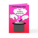 Birthday magic trick cards