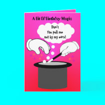 Birthday magic trick cards